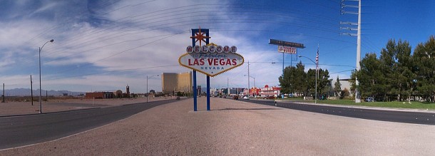 Welcome to Fabulous Las Vegas sign in 1999