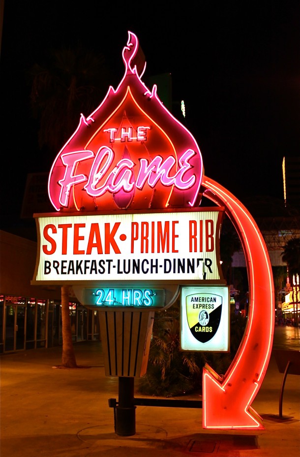 The Flame Restaurant - Historic Sign