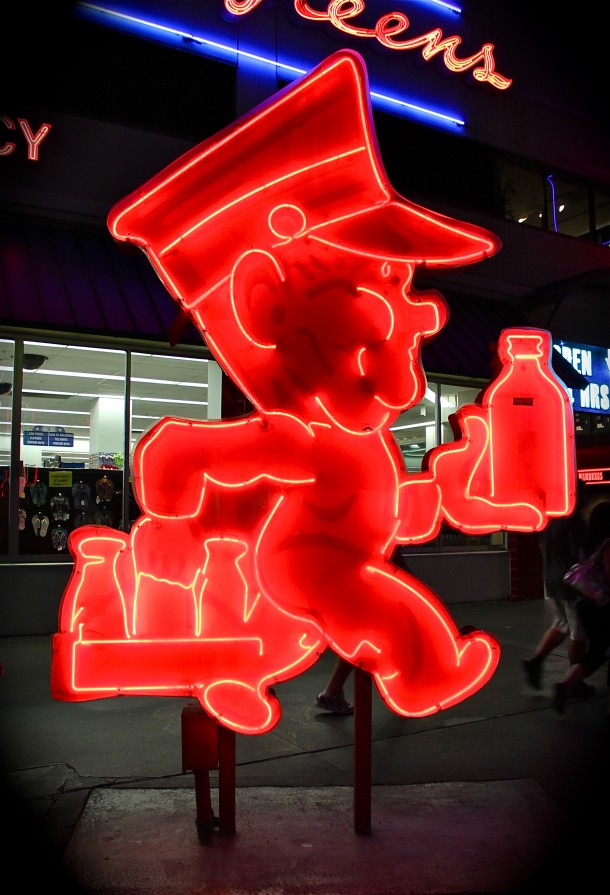 Anderson Dairy Neon Milkman