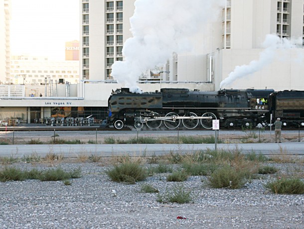 Union Pacific Steam Train No 844 Visits Downtown Las Vegas