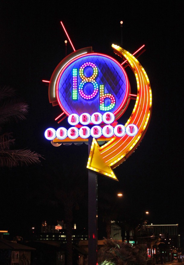 Arts District Neon Sign in Downtown Las Vegas