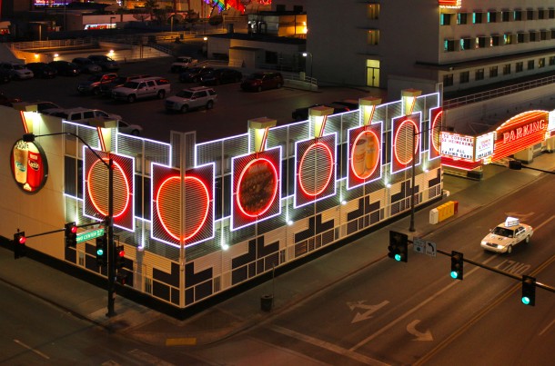 The parking garage at Sam Boyd's Fremont Hotel & Casino