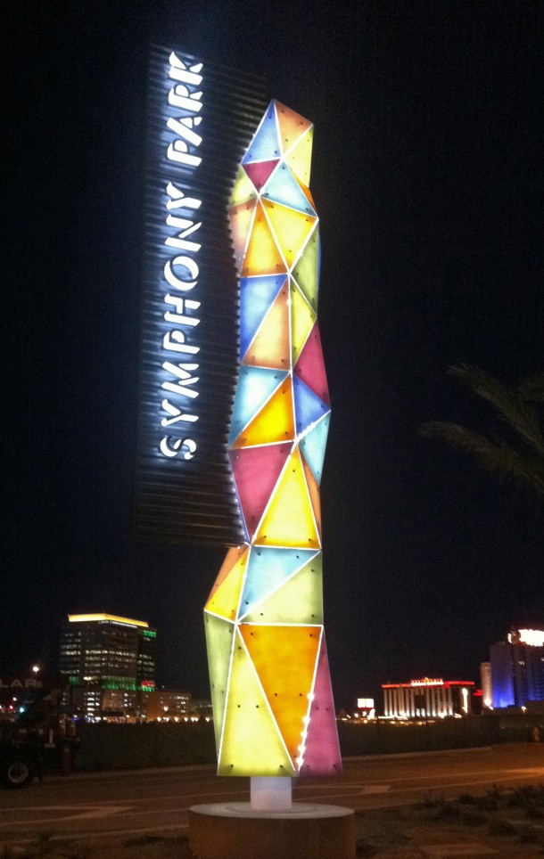 New Symphony Park Entrance Sign