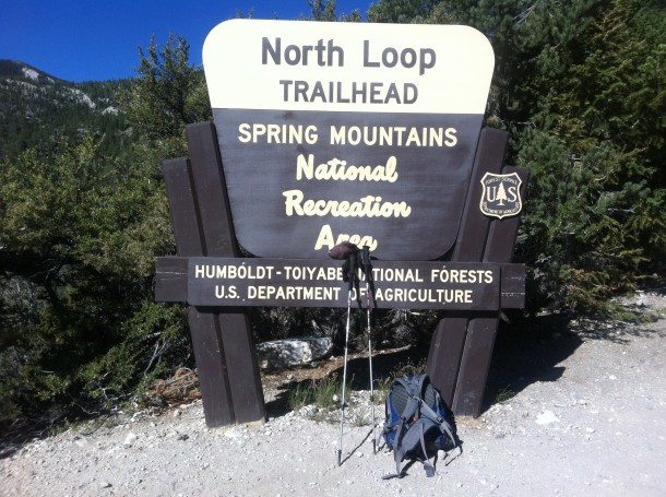 North Loop Trailhead for Raintree/ Mummy Springs