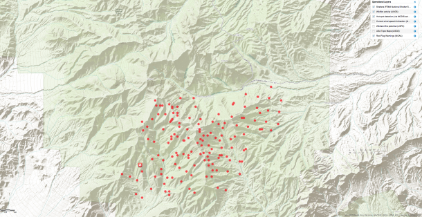 Hot Spot Map Carpenter Fire 1- Mt Charleston July 6, 2013 4:15 pm PST