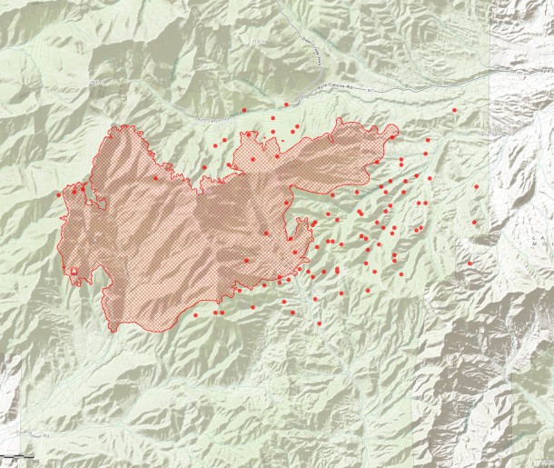 Carpenter 1 Fire Mt. Charleston 7/10/2013 7:30am Click to View Larger Map