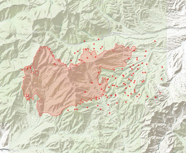 Carpenter 1 Fire Mt. Charleston 7/10/2013 5:00pm Click to View Larger Map