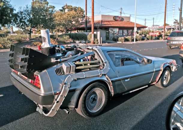 Back to the Future, Delorean seen on the streets of Las Vegas