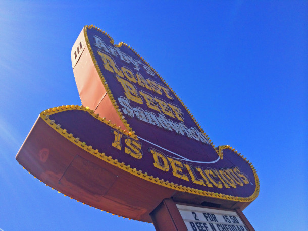 Arby's Classic Neon Hat sign 