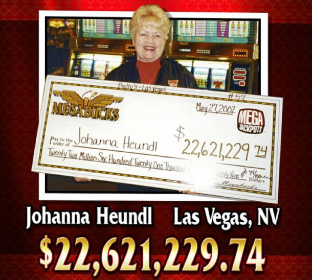 Johanna Huendl, 74, won $22.6 million on Bally’s Megabucks slot.