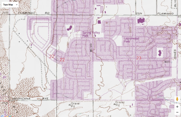 Topo map of Spring Valley