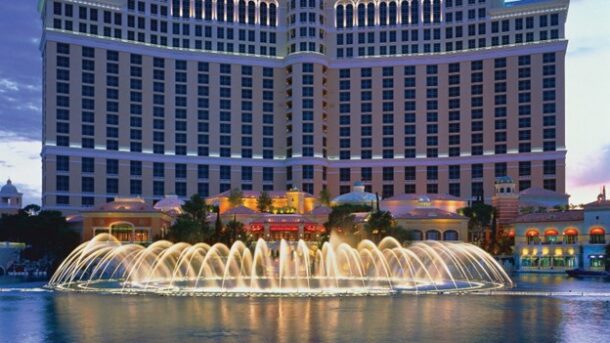 The Bellagio Fountains on the Las Vegas Strip